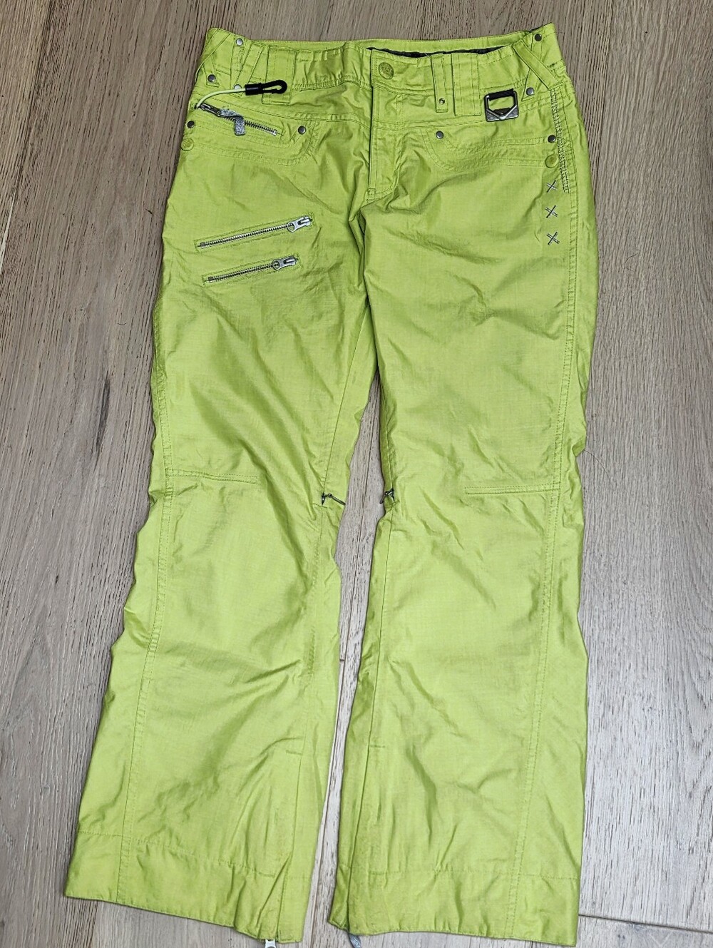 Oakley Gretchen Bleiler Neon Yellow Lime Green Snow Pants S